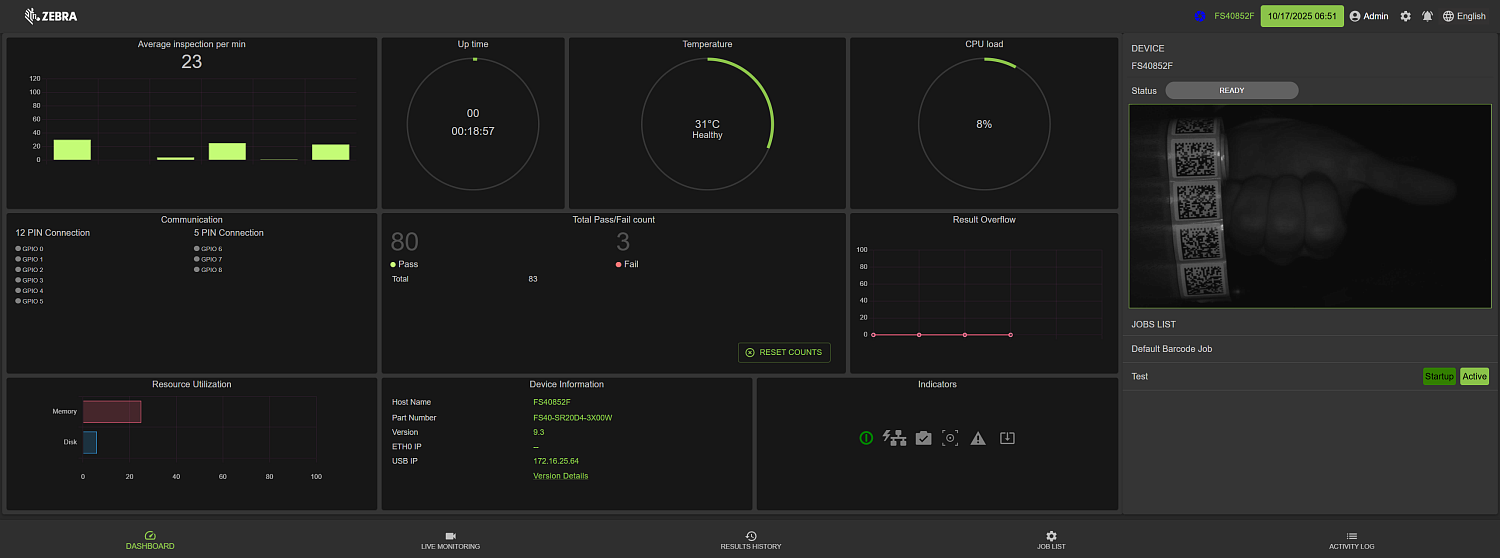 Промышленная камера Zebra FS40